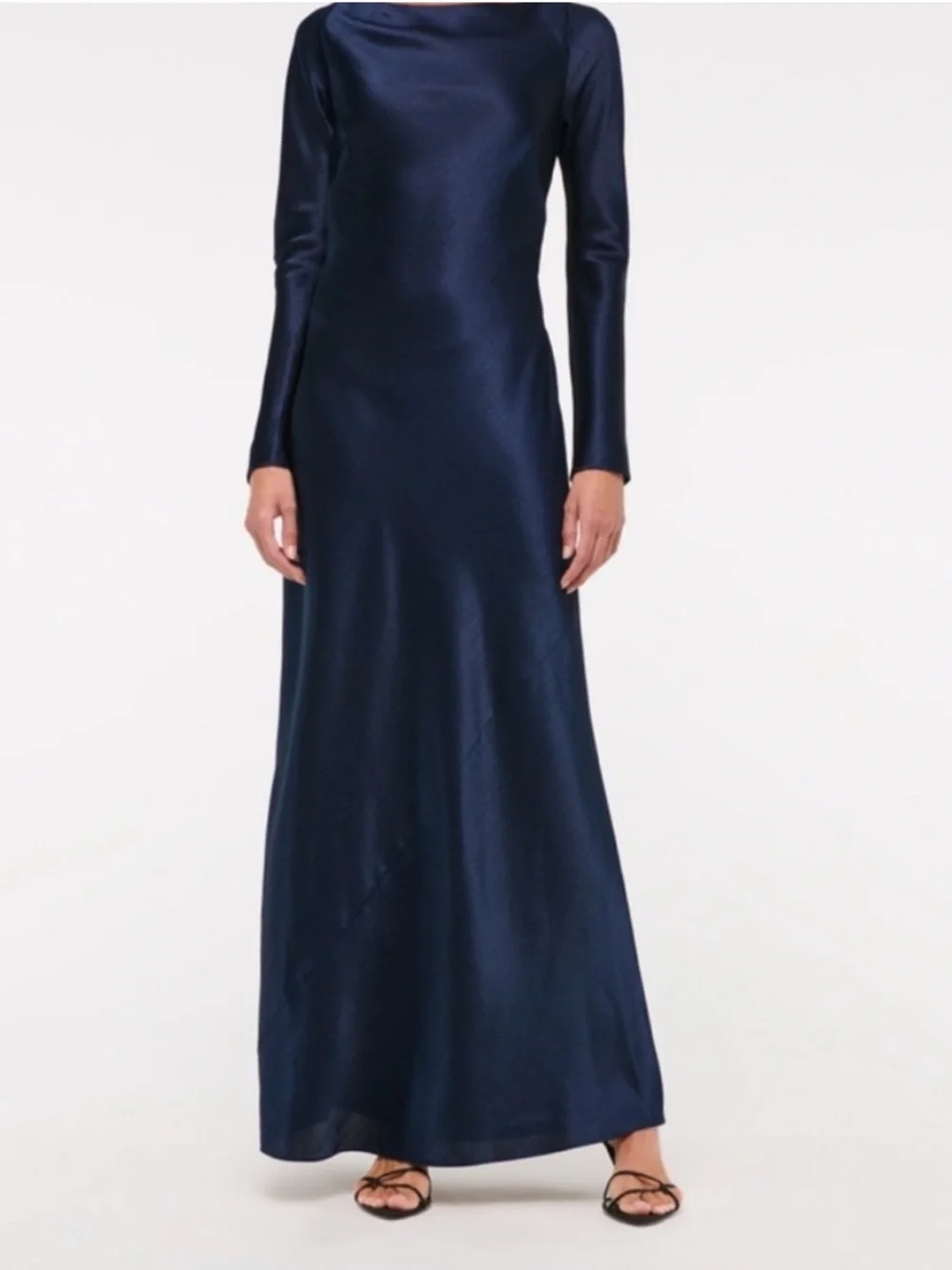 NWT Abercrombie & Fitch cowl back maxi dress features long sleeves